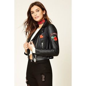 ❤️🙌🏻Faux leather moto jacket Size medium